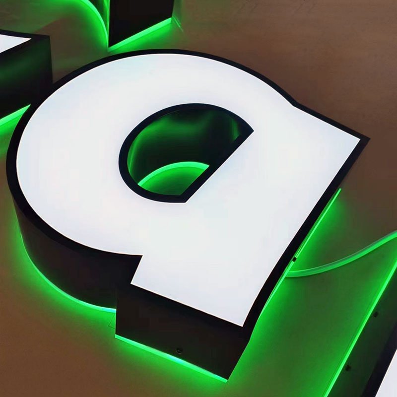 Custom Logo Signboard 3D Store Led Wall Sign Acrylic Shop Front Signage Lighting Outdoor Led Signboard