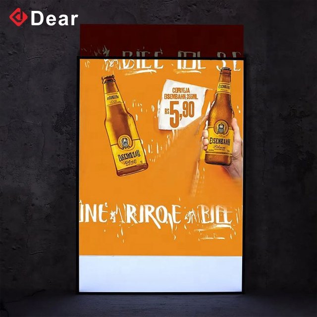 Led Advertisement Sign Light Menu Poster Lightbox Display Ultra Thin Lightbox Frame For Coffee Shop Party Decoration