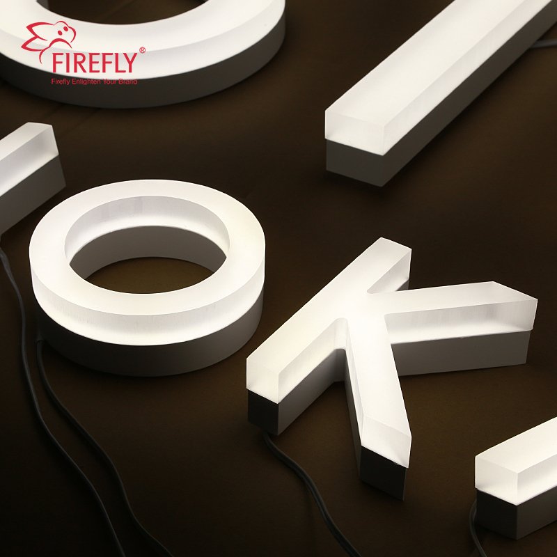 Outdoor Illuminated Channel Letter Signage Acrylic Sign Led Light Name Boards Stainless Steel Custom 3D Lighting Signs