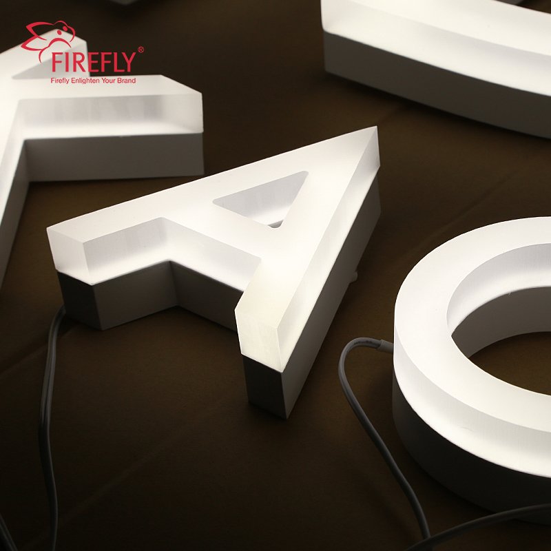 Outdoor Illuminated Channel Letter Signage Acrylic Sign Led Light Name Boards Stainless Steel Custom 3D Lighting Signs