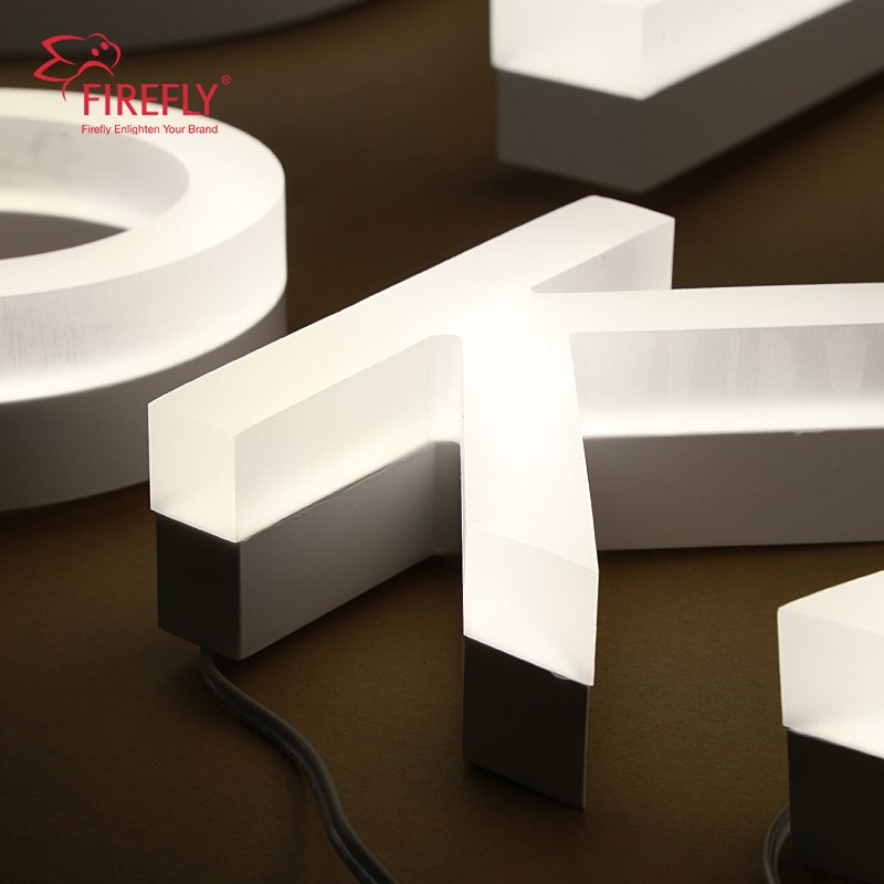 Outdoor Illuminated Channel Letter Signage Acrylic Sign Led Light Name Boards Stainless Steel Custom 3D Lighting Signs