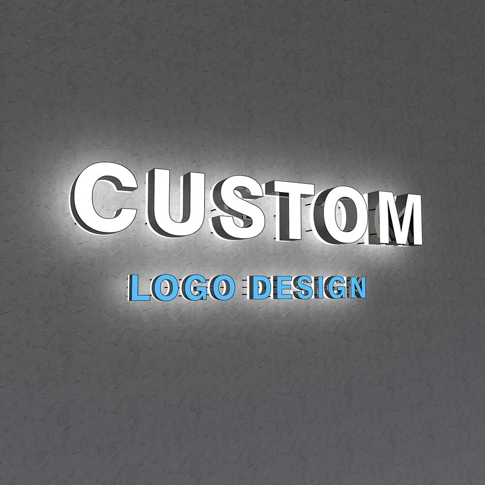 A New Type of Acrylic Commercial Advertising Light Board with LED Lights for Beauty Salon White Logo