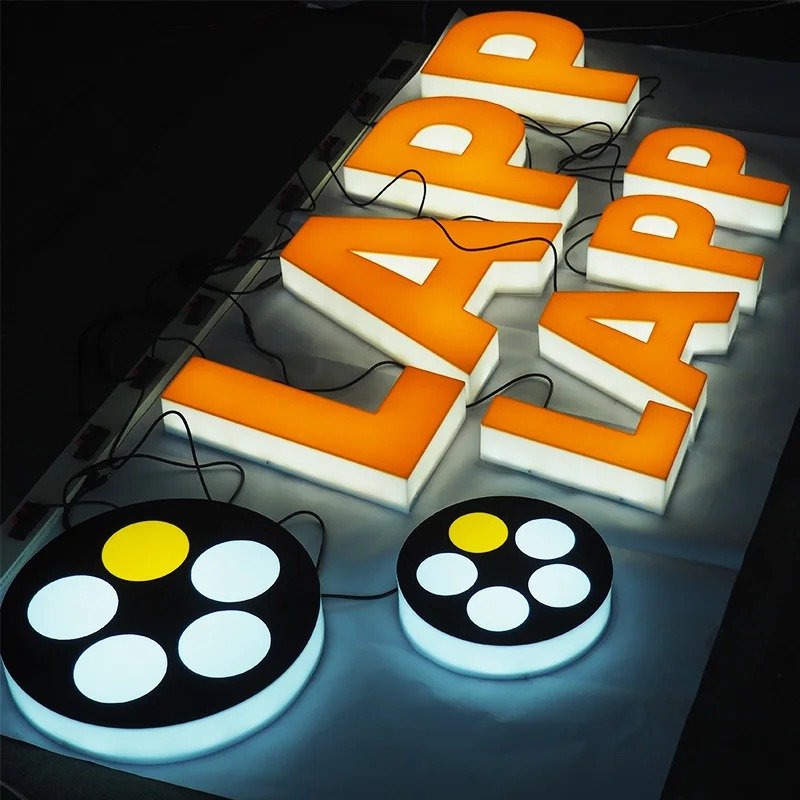 A New Type of Acrylic Commercial Advertising Light Board with LED Lights for Beauty Salon White Logo