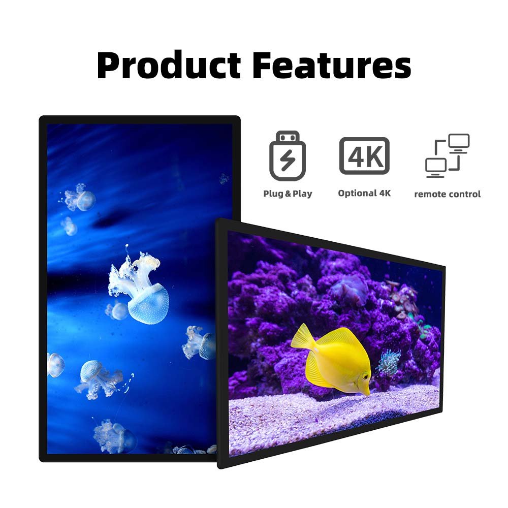 32 Inch Digital Signage LCD Wall Mounted Advertising Display IR Touch Screen Restaurant Digital Signage Menu Board
