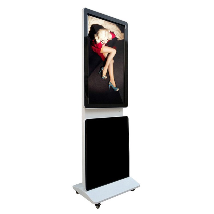 Floor standing vertical rotate tv touch screen kiosk digital kiosk signage 43/55 inches