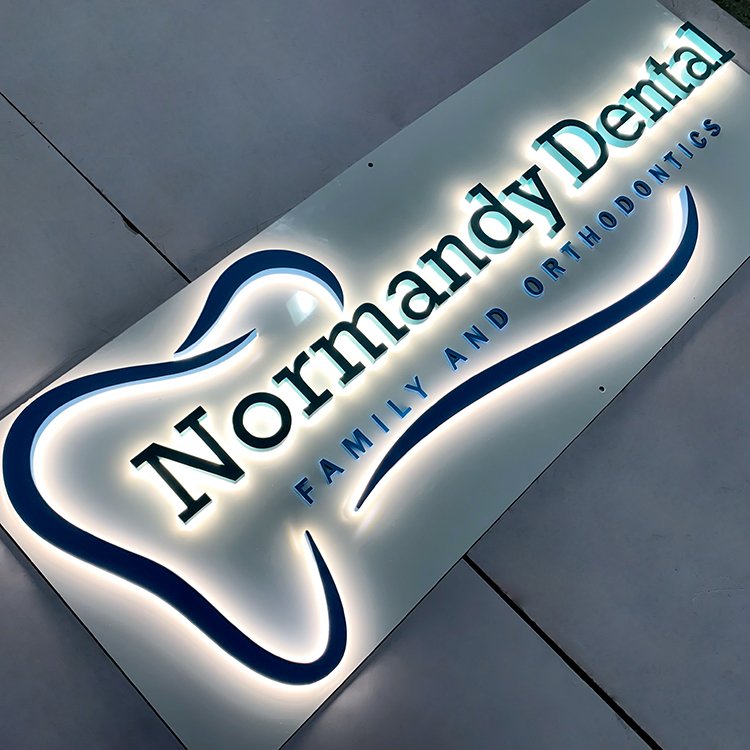 stainless steel backlit logo metal LED letter signs outdoor 3d logo signs led illuminated signboard custom led sign for business