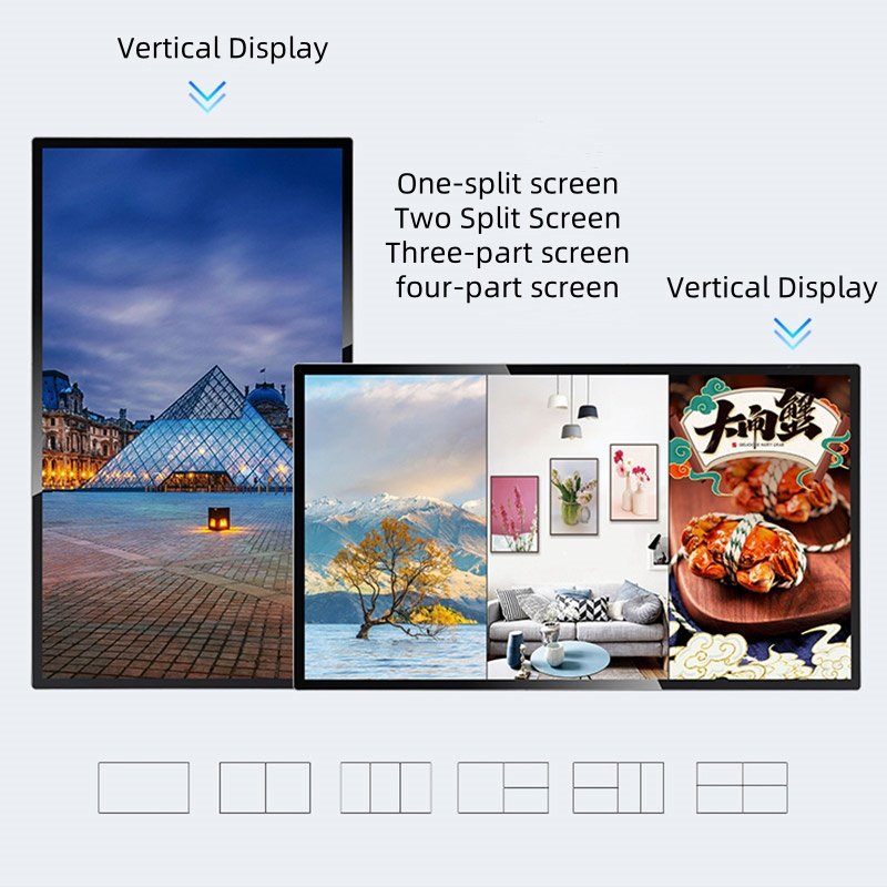 New Style Digital Wall-Mounted Advertising Board Machine Indoor Shopping Malls Video Walls Floor Stand Installation Android