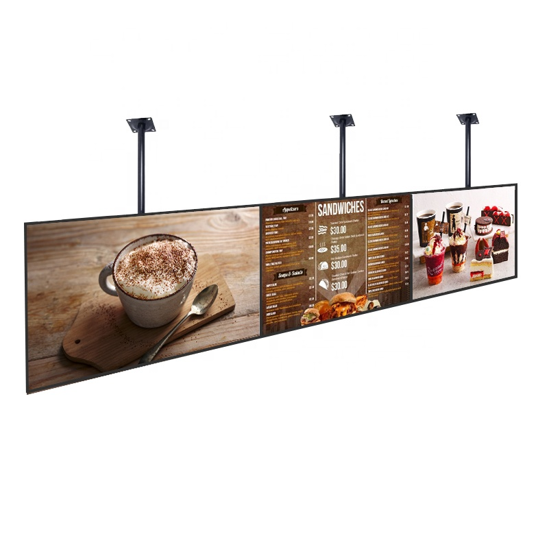 21.5" 32 inch Hanging Lcd Advertising Screen with CMS Software Restaurant Menu Displays