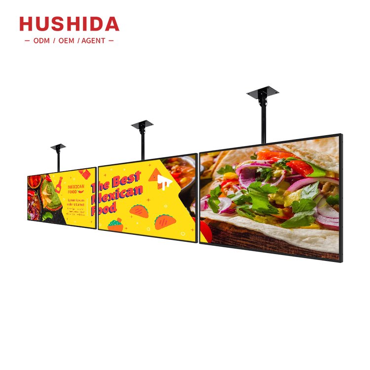 32 43 50 55 inch fast food hang menu board advertising lcd menu board wall mount of coffee menu