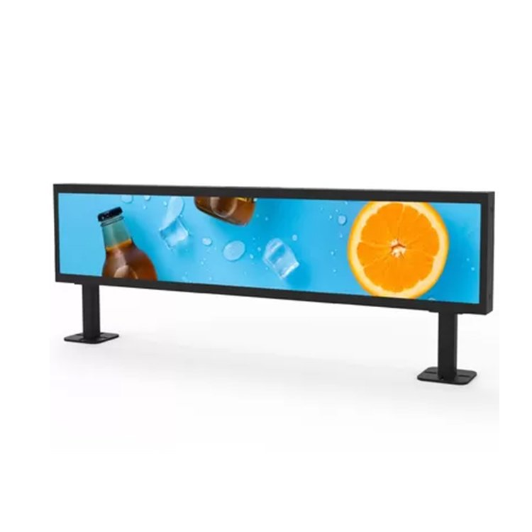 Robots With Advertising Screen Cms White Display Signs On Screens Touch Board Smart Outdoor 85 Inch Thin Video For Wheels