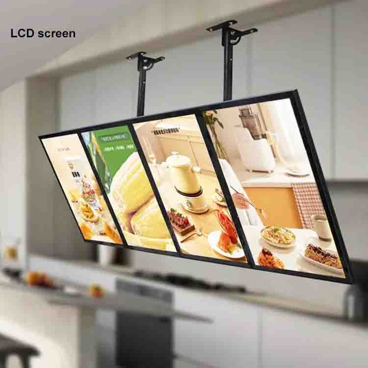 Robots With Advertising Screen Cms White Display Signs On Screens Touch Board Smart Outdoor 85 Inch Thin Video For Wheels