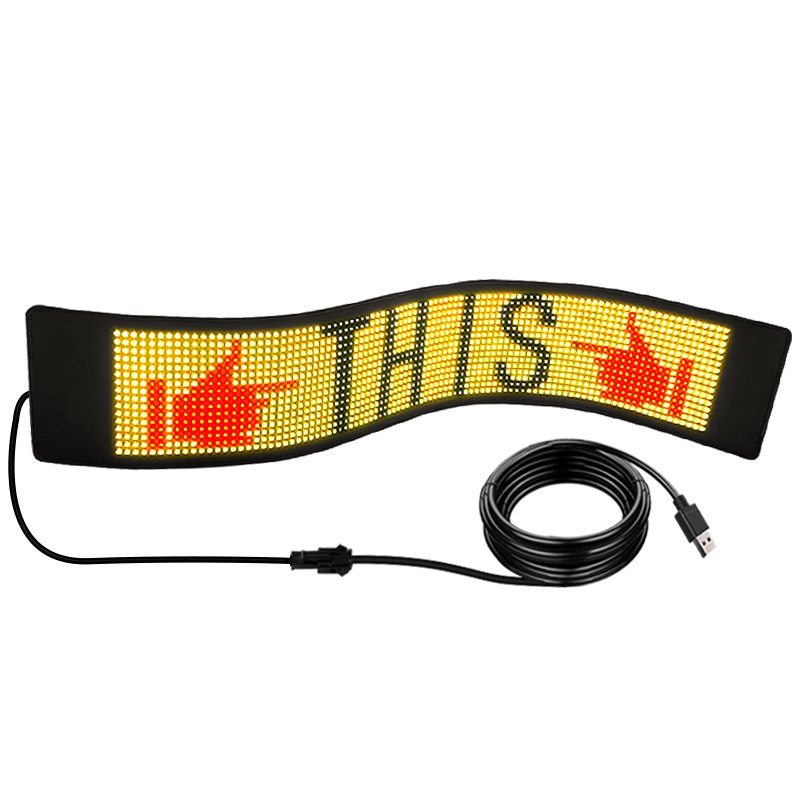 Programmable Scrolling Messages Flexible LED Sign Display App Control LED Sign Board for Cars Shops Digital Advertising Screen
