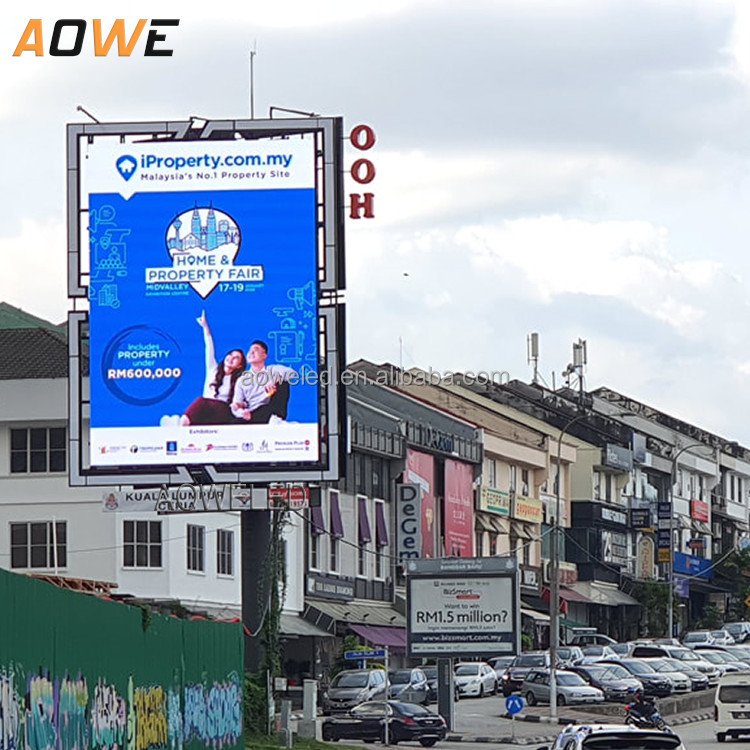 Novastar T3 Outdoor single/Double Sided Led Billboard Sign Price Front servicable single/Doule Face sign board