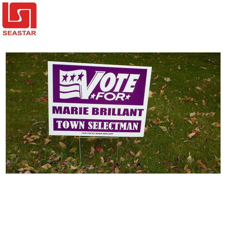 Thailand Personalized Printing PP Corrugated Sheet Outdoor Billboard Signage Waterproof Coroplast Correx Plastic Yard Board Sign