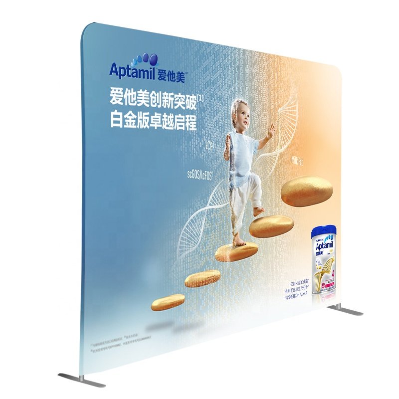 Advertising Exhibition Tension Fabric Backdrop Display Booth Banner Stand