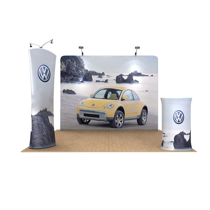 Advertising Exhibition Tension Fabric Backdrop Display Booth Banner Stand