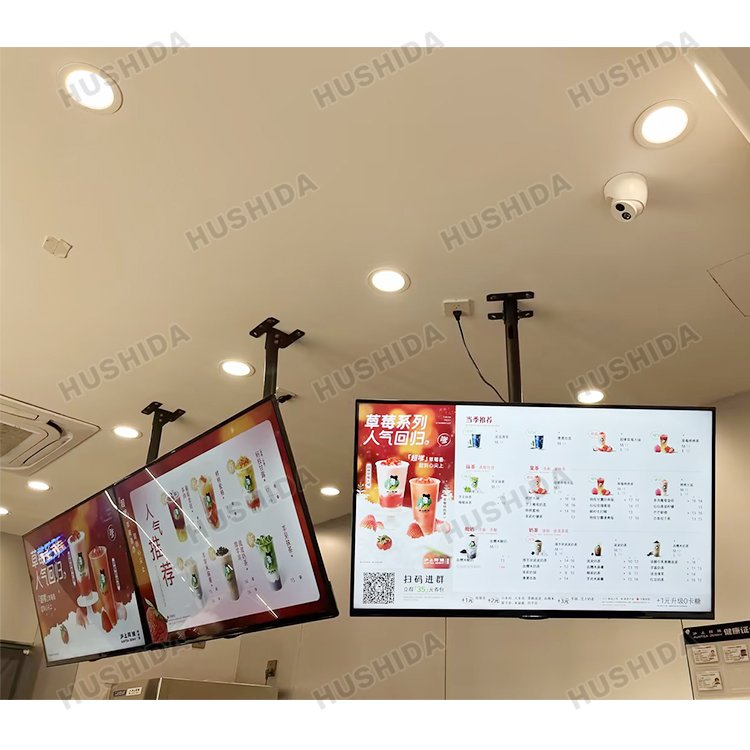 32 43 50 55 inch menu display screen lcd wall mount restaurant coffee fast food indoor menu board digital