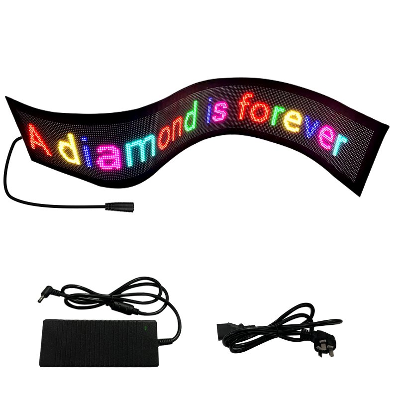 Outdoor Portable Advertising Screen Flexible Scrolling LED Matrix Panel Lighted Up Running Custom Words Slogan Party LED Screen