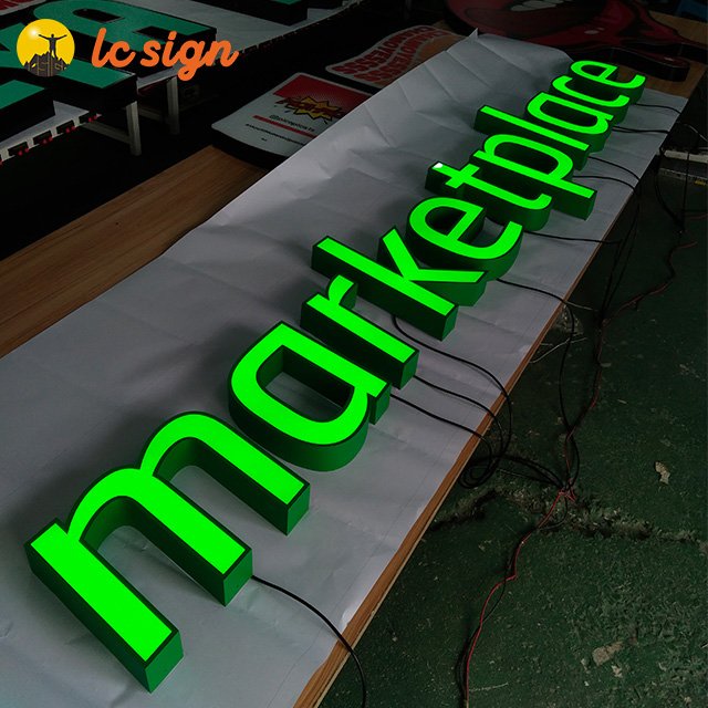 Outdoor waterproof outdoor led sign board price 3d acrylic letters for sale