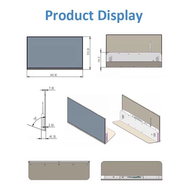 23.8 24 inch Android tablet indoor restaurant touch order screen boards for milk tea shop restaurants desktop digital menu board
