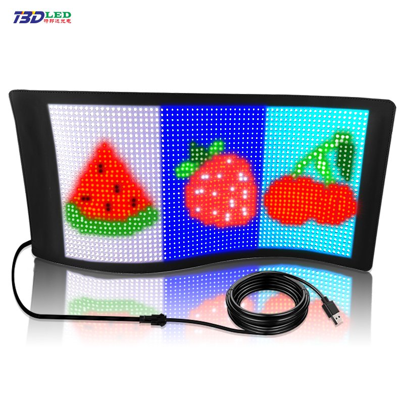 Pixel 32*96 Flexible Illuminated Advertising LED Screen APP Control Moving Messages Display Soft LED Board Flexible LED Panel