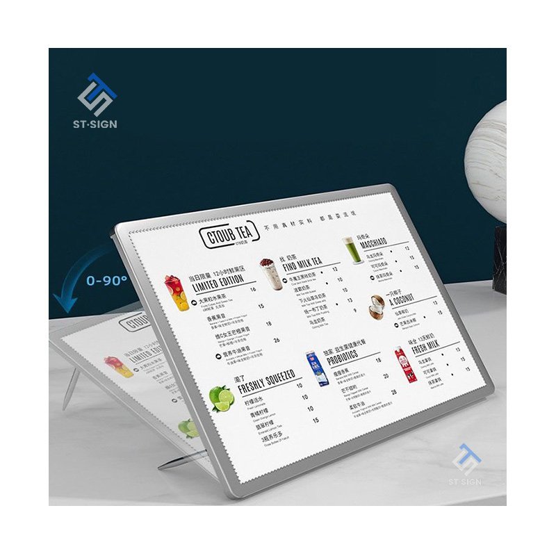 tempered glass light box indoor led poster light boxes frame custom menu board
