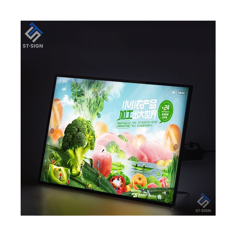 tempered glass light box indoor led poster light boxes frame custom menu board
