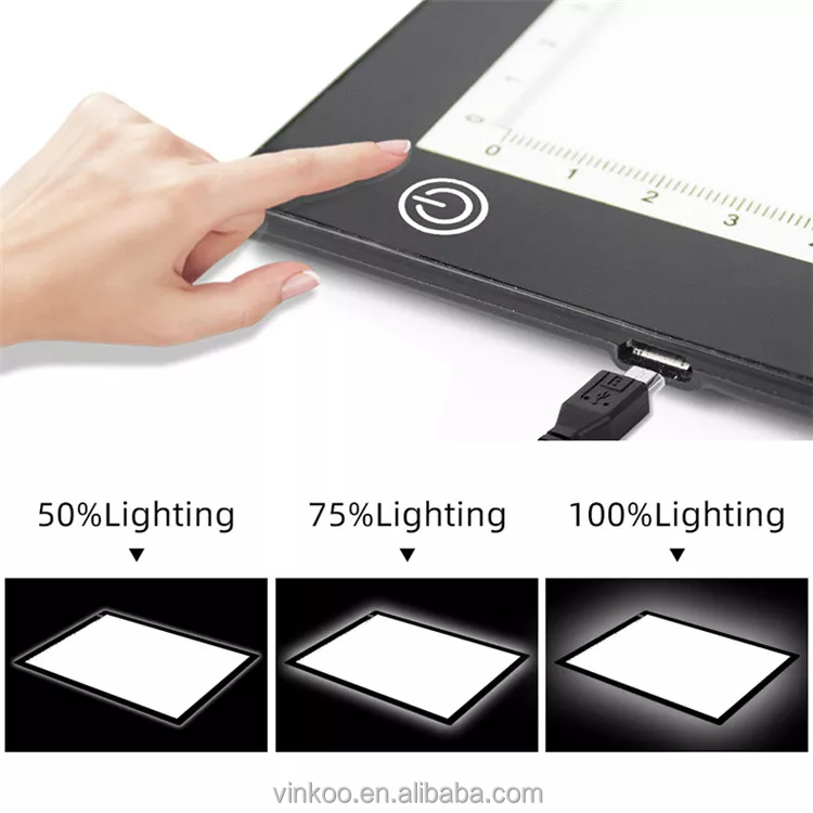 Led Sketching Copying Light Board Dimmable Diamond Drawing Graphic Tablet A3 Led Tracing Board