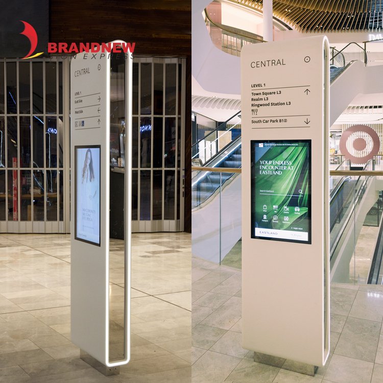 Shopping mall wayfinding free standing advertising light box signage