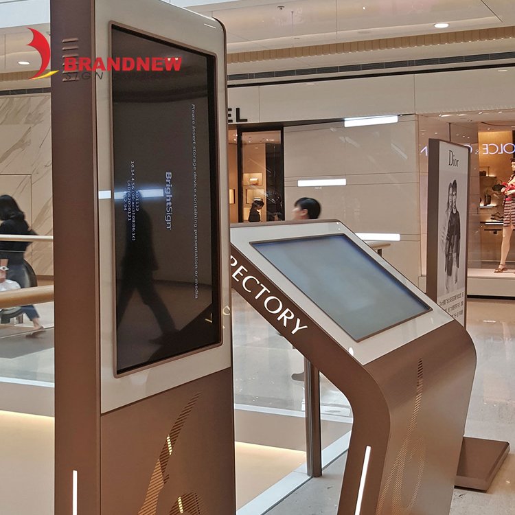 Shopping mall wayfinding free standing advertising light box signage