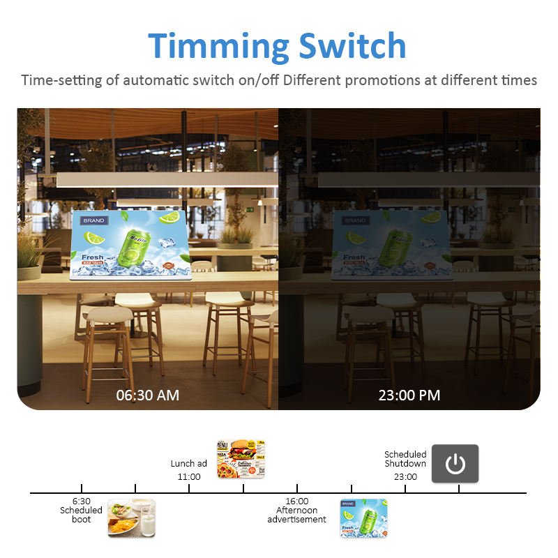 Big Size 23.8 Inch Desk Digital Signage Advertising Player Touch Restaurant Digital Menu Board Display For Hotel Hospital Store