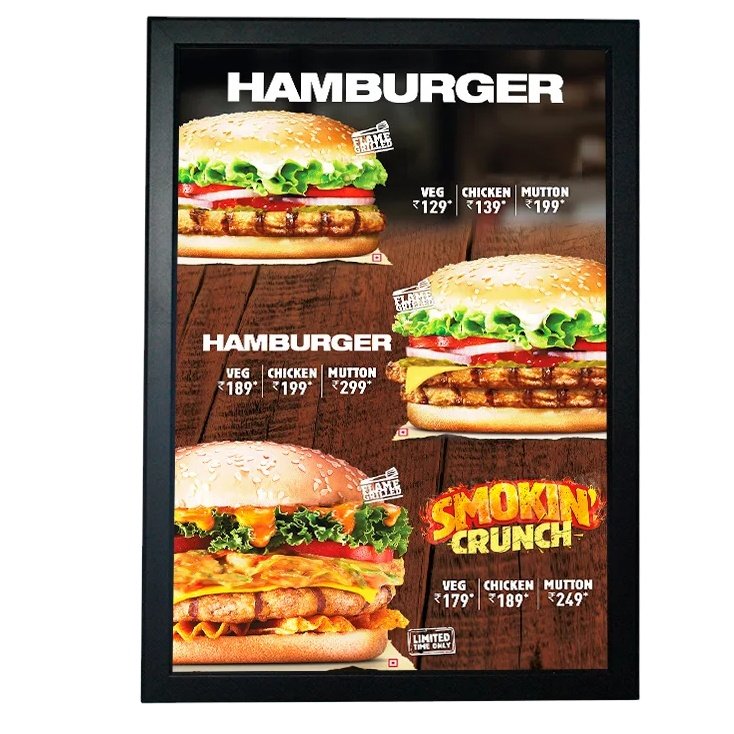 led board menu sign menu light box sign black board wall panels LED promotional poster frame a1 led menu light box advertising