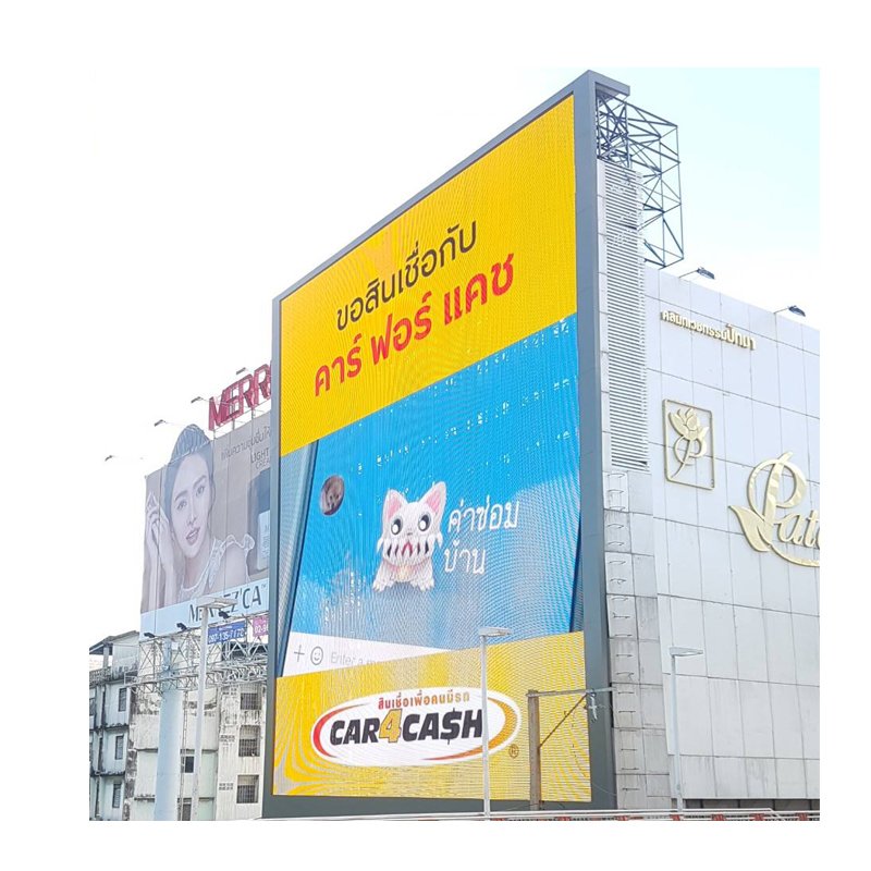 Waterproof Curtain Mesh Transparent Advertising Billboard Pantalla LED Video Wall Display Screen Digital Board Sign Banner