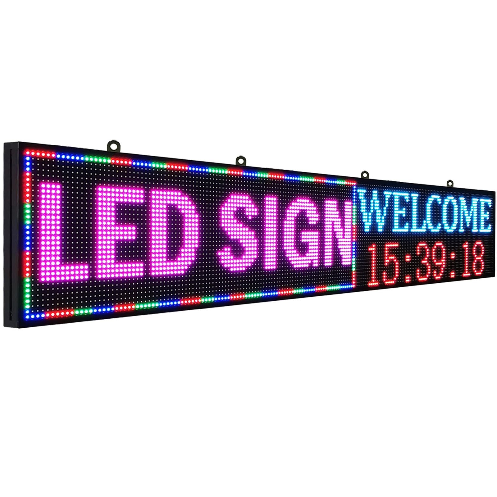Business store Advertising Board outdoor full color led Programmable scrolling lights sign display led running message display