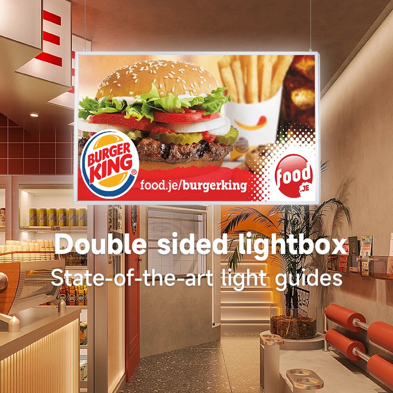 Wholesale hanging pull-out double-sided illuminated light box billboards, supermarkets, shopping malls