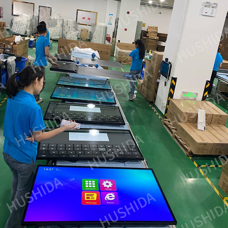 HUSHIDA Wall Mount Thru Digital Menu Board Pizza Digital Board Display Screen Restaurant LCD Panel Menu Board