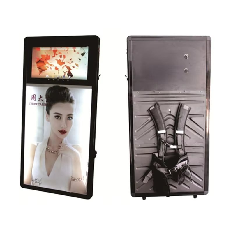High quality LED backpack light box with battery portable walking billboard