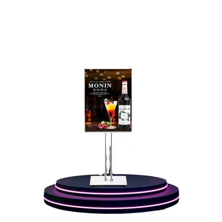 Menu Board Stand Welcome Sign Marketing Products Led Advertising Light Box Height Adjustment Mental Board Accessories