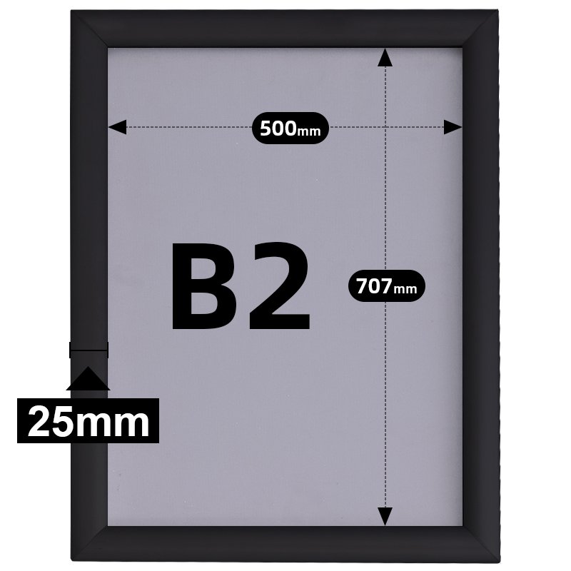 CYDISPLAY B2 25mm snap frame Aluminum Advertising Boards 50x70 wall mounted 19"x27" square corner Posters holders snap frame