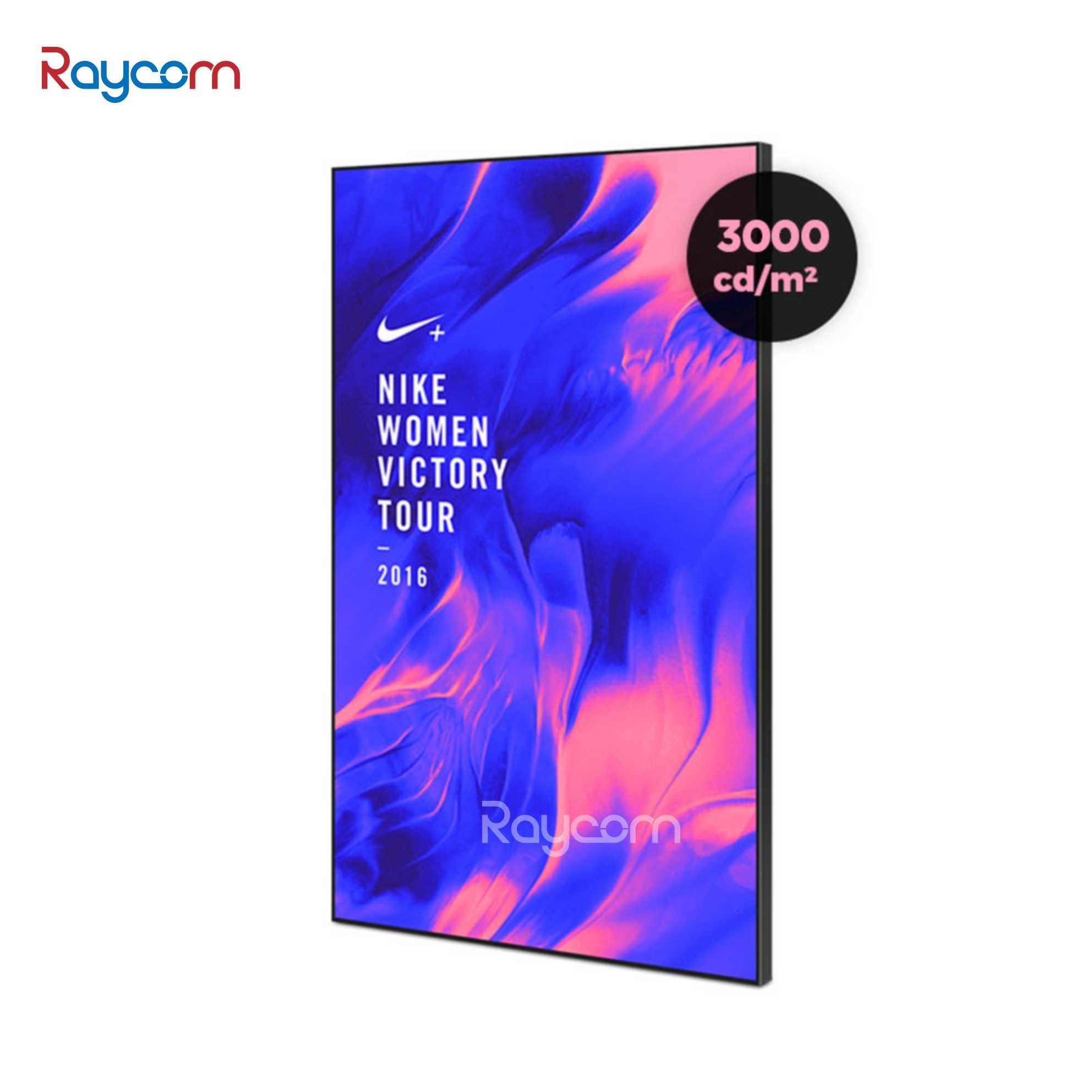 Raycom P10 Indoor Advertising Display 32/43/55/65 Inch QLED LCD LED Design Screens with SDK Function Digital Signage Displays