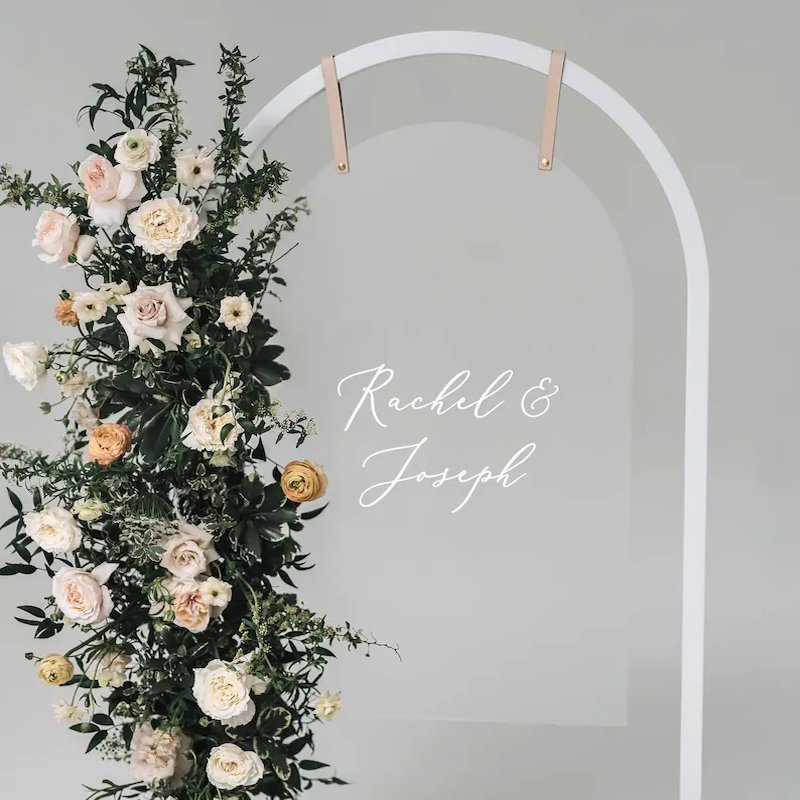 Factory Customize Engagement Wedding Welcome Signs Acrylic Led Sign Board Personalized Sigboard Entrance Signage