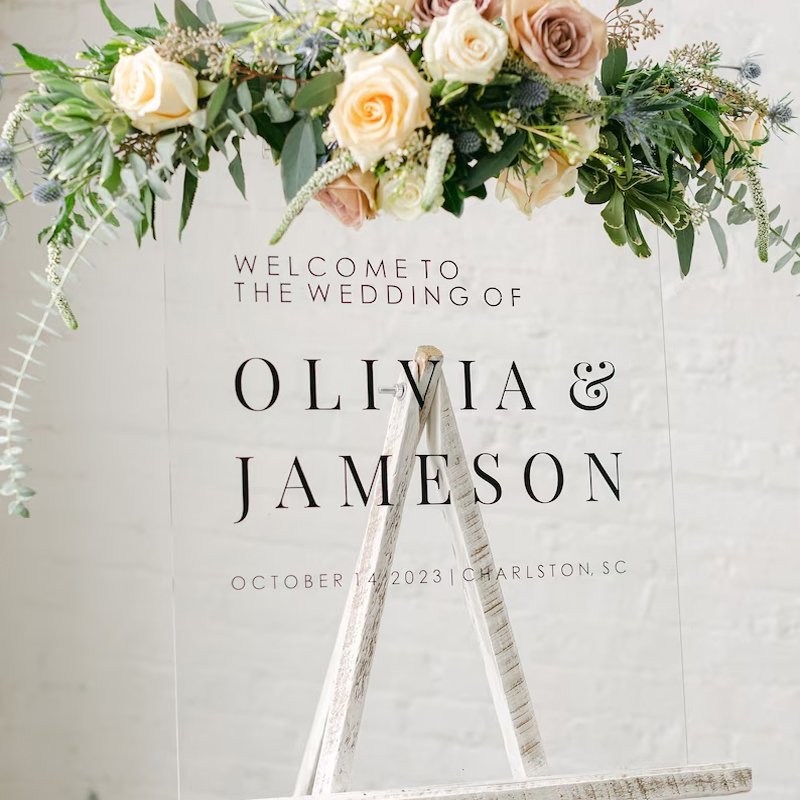 Factory Customize Engagement Wedding Welcome Signs Acrylic Led Sign Board Personalized Sigboard Entrance Signage