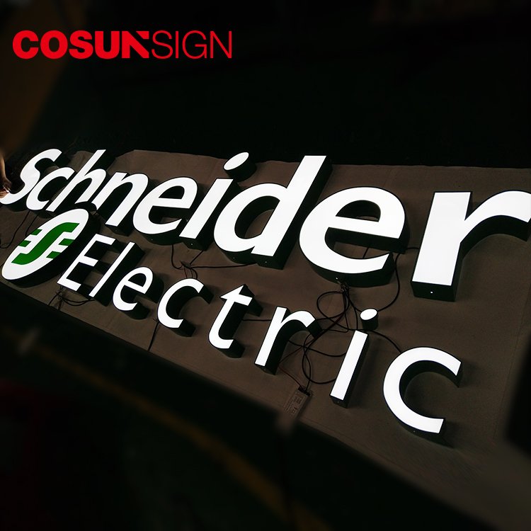 Cosun Restaurant Building Design Glow Led Light Letter Custom Logo Advertising Acrylic 3D Led Outdoor Sign Board For Shop
