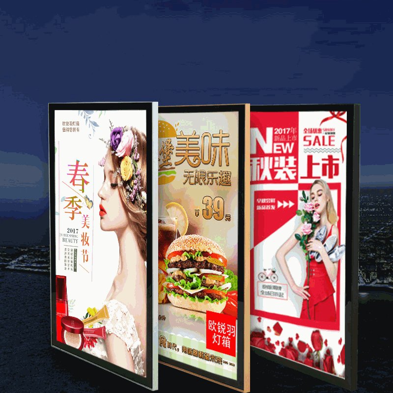 Custom Glass Light Box Led Photo Frame Slim Light Box Glass Advertising Led Restaurant Menu Board led Advertising Sign board