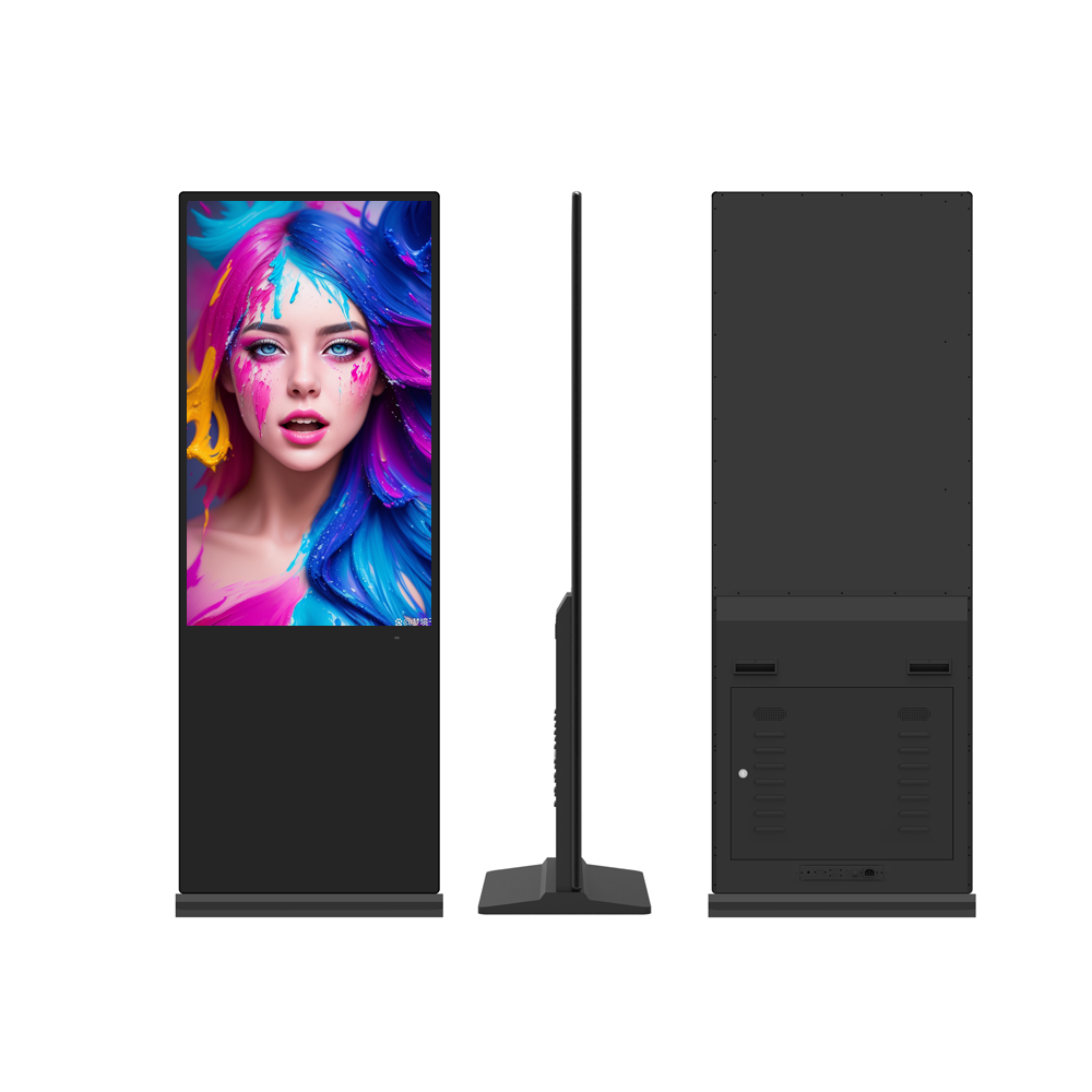 43inch Led Screen Poster Holder Led Floor Standing Display Panel Led Advertising Poster Sign