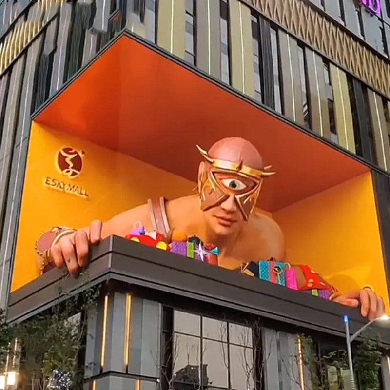 Hot Sale Naked Eye 3D Outdoor Digital Sign Board Signage Advertising Led Screen Wall Display