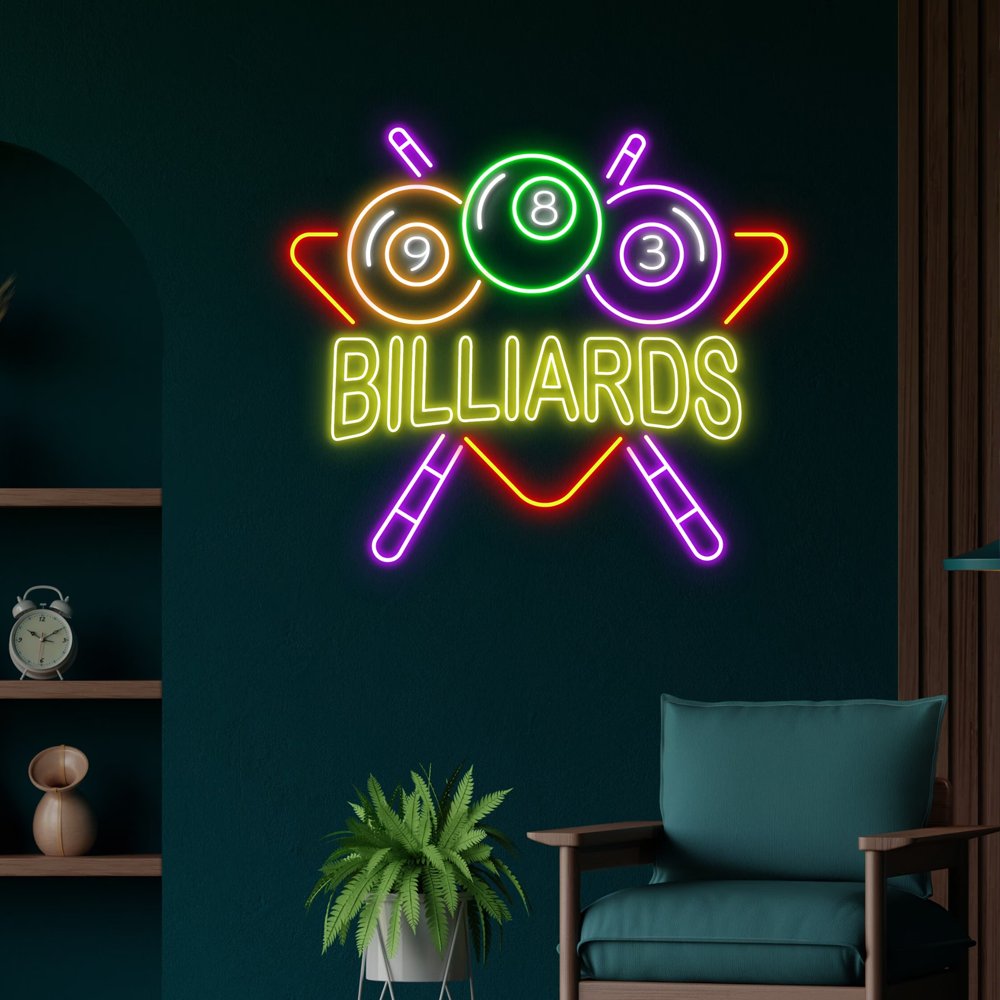 Handmade Billiard Batman Red Bull Cyberpunk Neon Text Sign Art Board for Bedroom Bar Party Decoration Acrylic Neon Sign Board