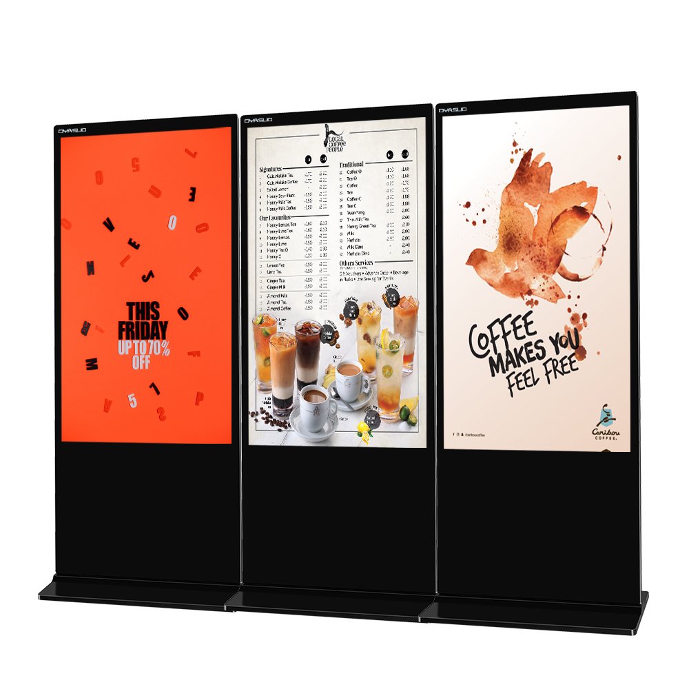32" 42 49 inch indoor 4k uhd wall mounted lcd advertising screen digital signage menu board with 320nit/500nit/700nit/1000nit