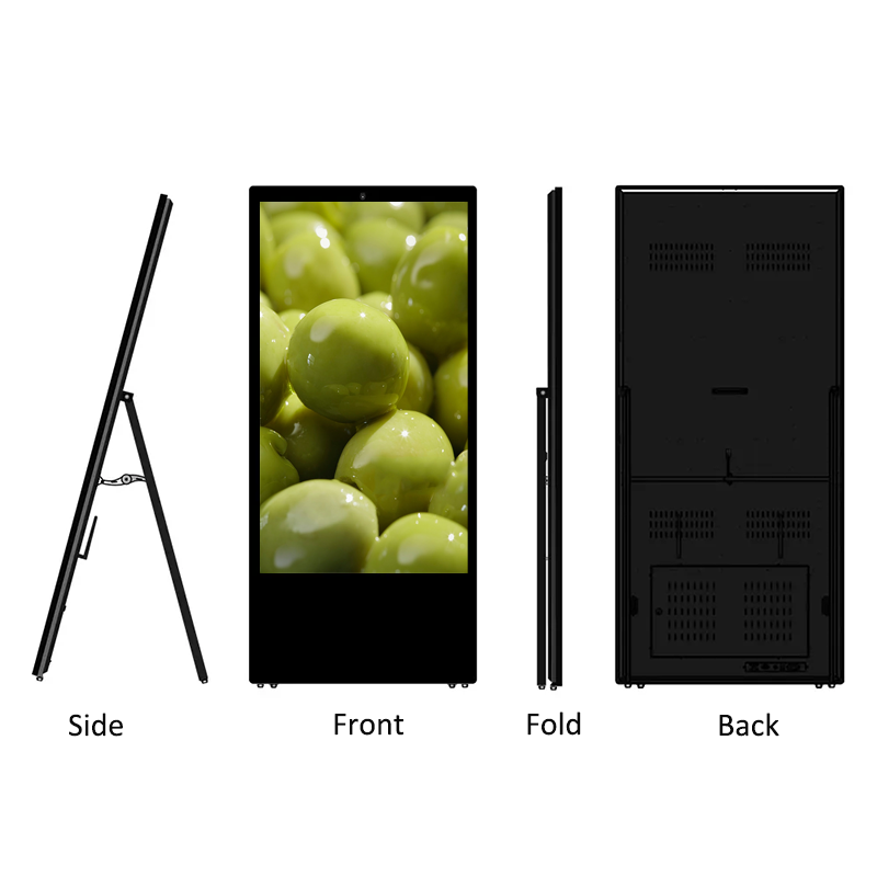 Indoor Full screen Digital Poster Foldable Digital Signage HD Display board Customizable LCD Advertising machine Touch Screen