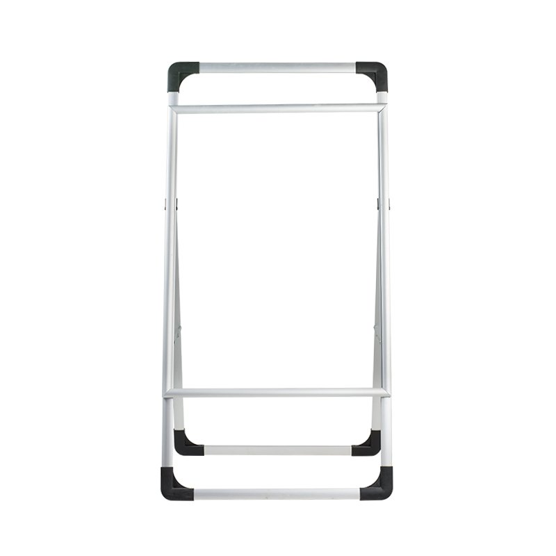 Simple Sturdy Portable Folding Swing Sidewalk Pavement Sign Poster Display Stand with Double Sided Display Boards